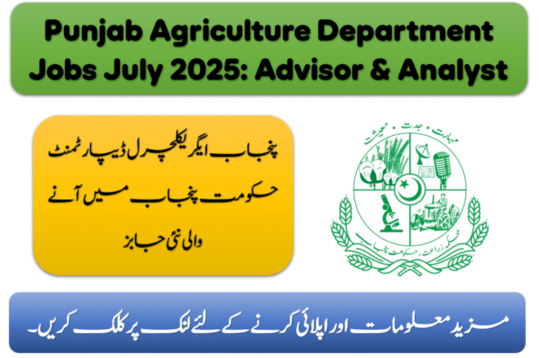 Punjab Agriculture Department Jobs July 2025